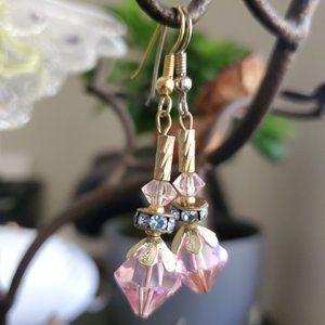 Aurora Borealis Art Deco Crystal Earrings